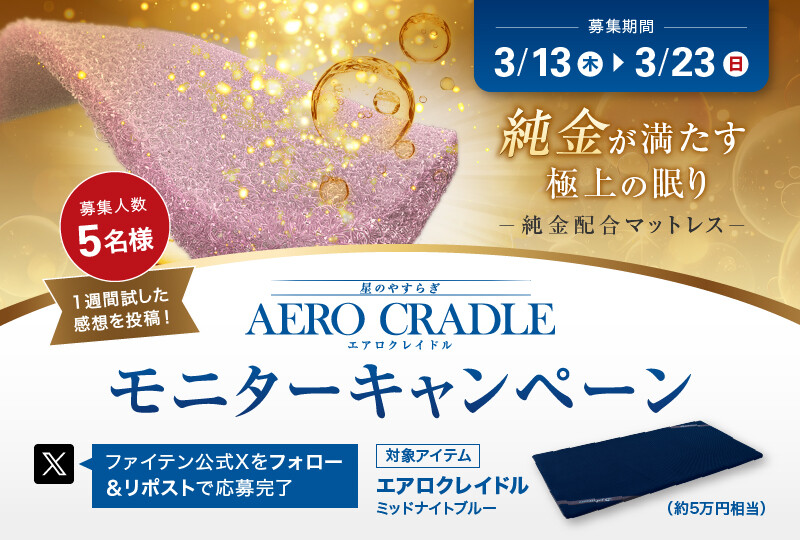「エアロクレイドル」モニターキャンペーン