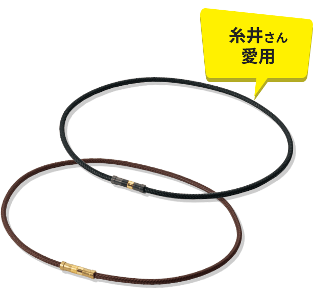 RAKUWA 磁気チタンネックレス レザースタイル