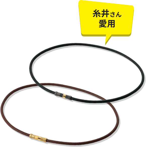 RAKUWA 磁気チタンネックレス レザースタイル
