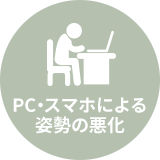 PC・スマホによる姿勢の悪化