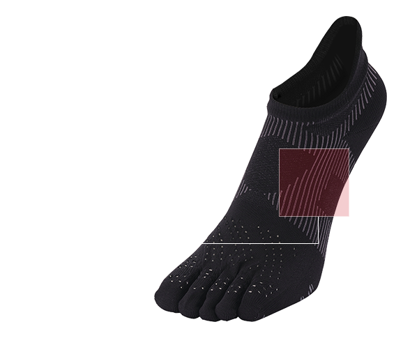 ブリッジラインによる足関節・MTP関節のサポート